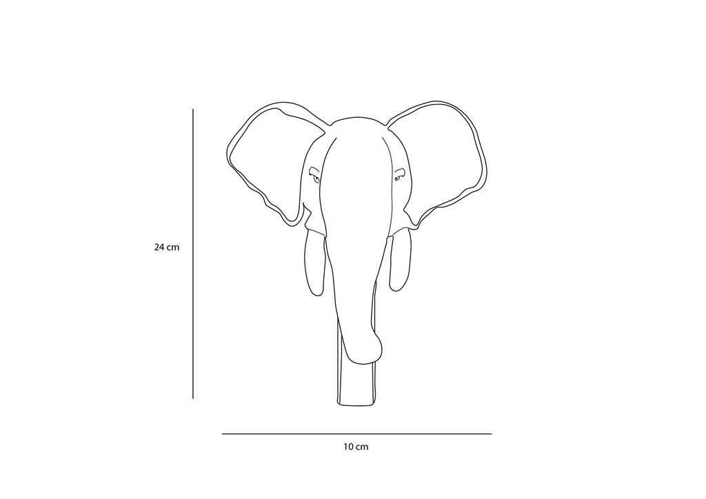 Porte-manteau peluche éléphant - Wild & Soft