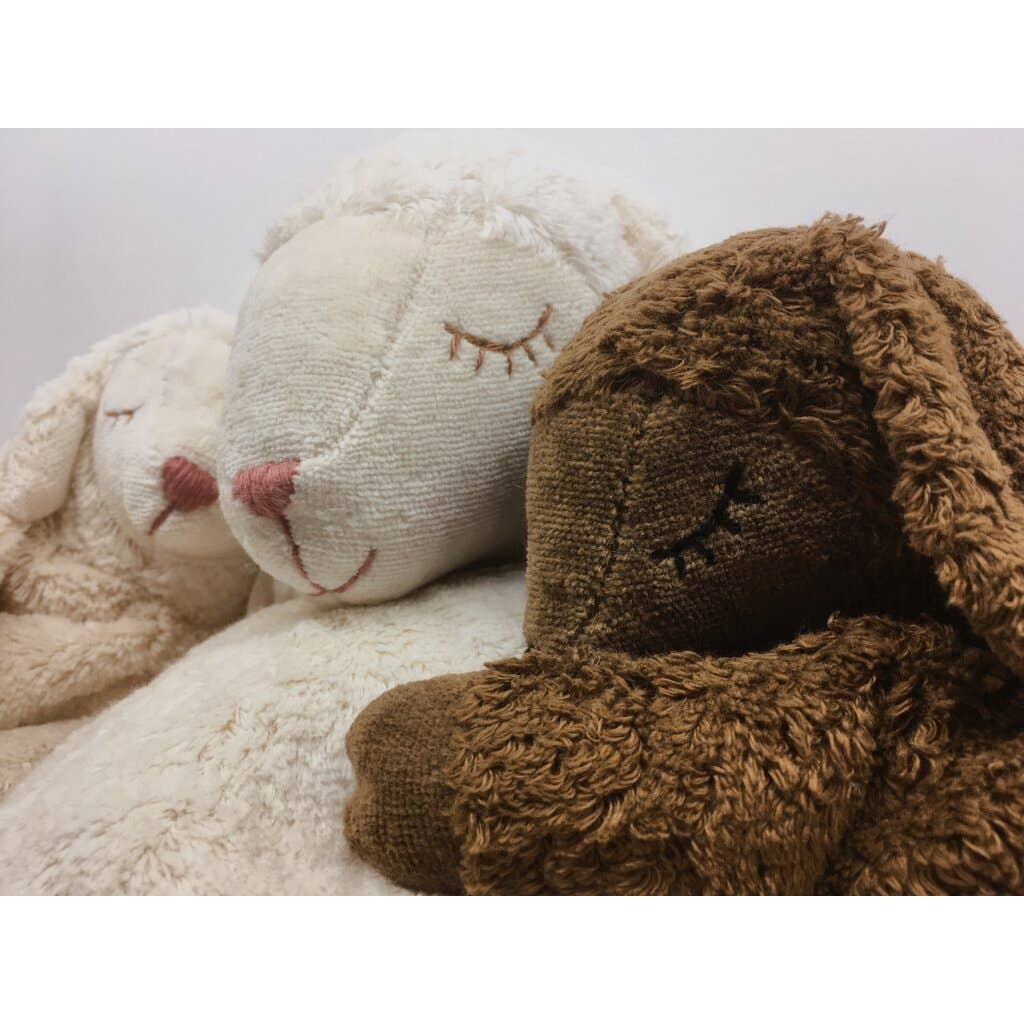 Grand coussin chauffant en forme de mouton blanc câlin