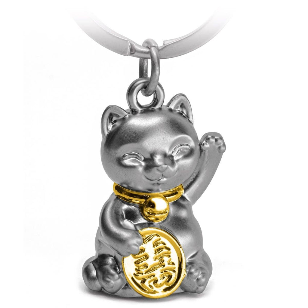 porte cles chat chanceux maneki neko fabach FABACH_ManekiNeko_silber 