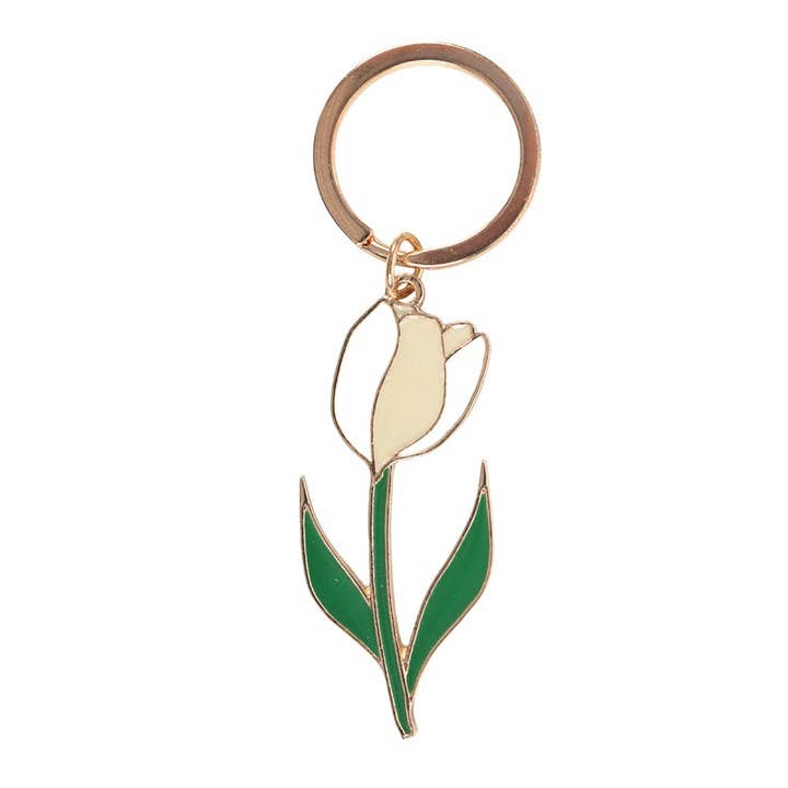 Porte-clés Tulipe Blanche