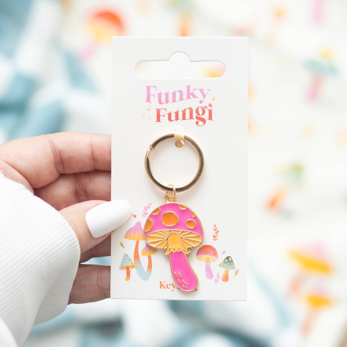 Funky Fungi Mushroom Keychain