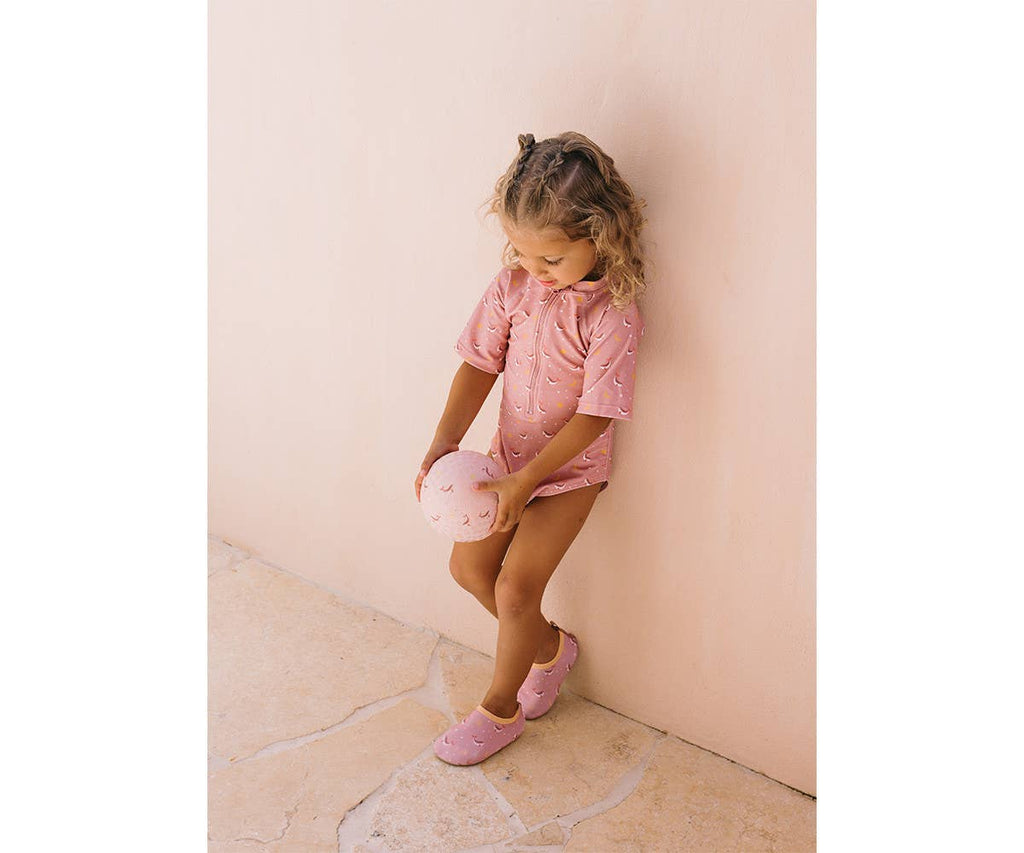 Chaussons aquatiques Enfant Baleines - Rose