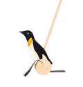 Animal à pousser: PINGUIN H22cm, manche L60cm, 1+