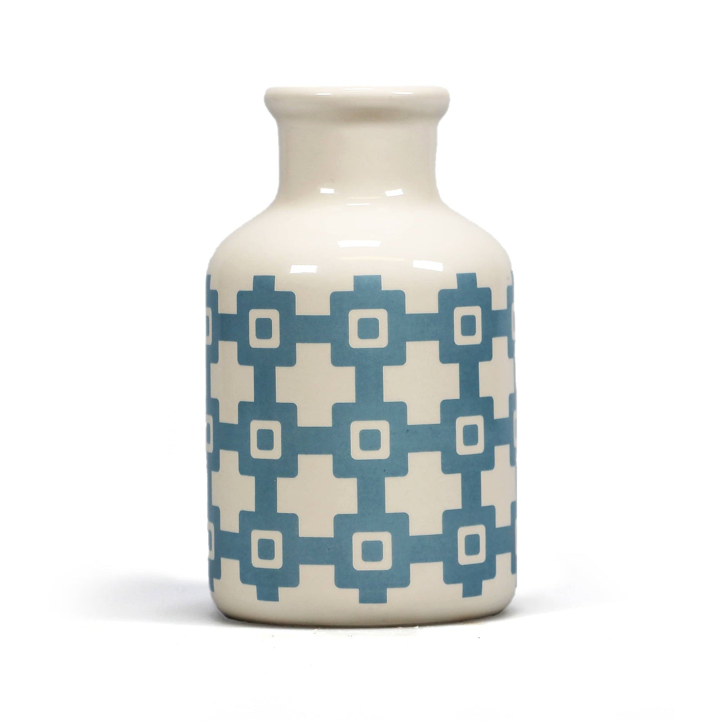 Vase en céramique Design Tiles bleu