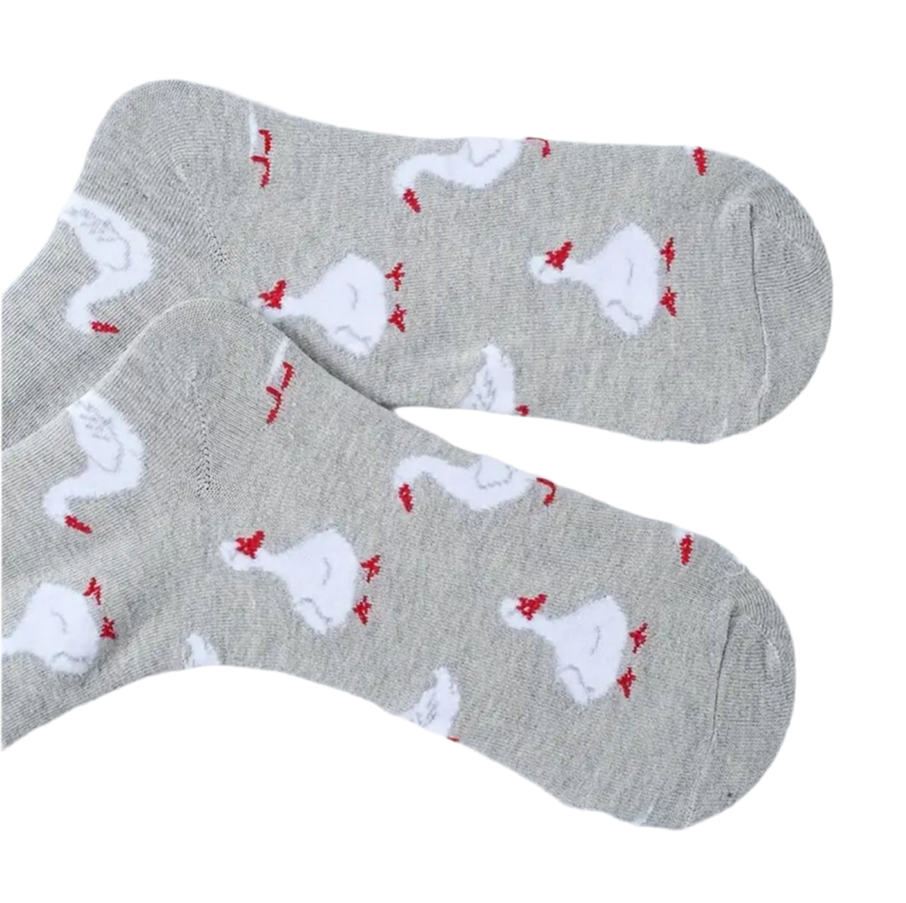 chaussettes grises canards blancs