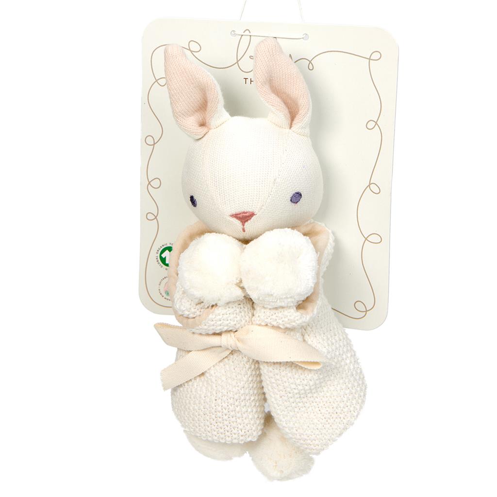 doudou lapin creme threadbear 
