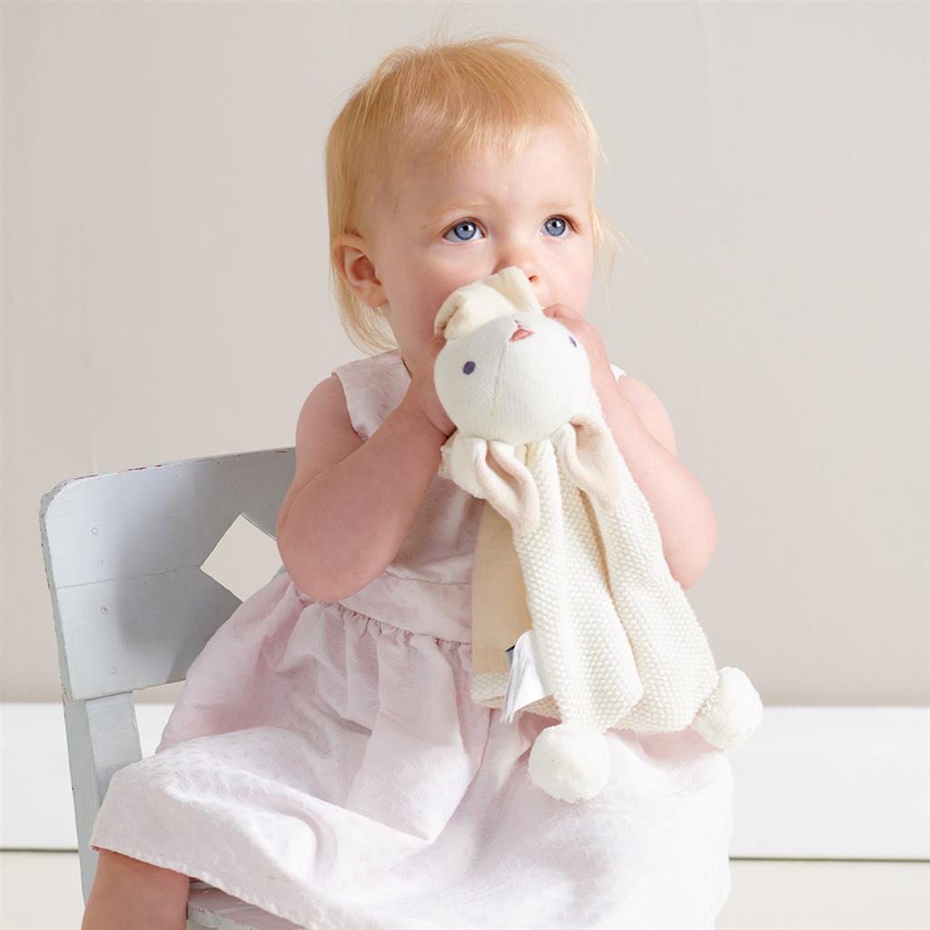 doudou lapin creme threadbear 