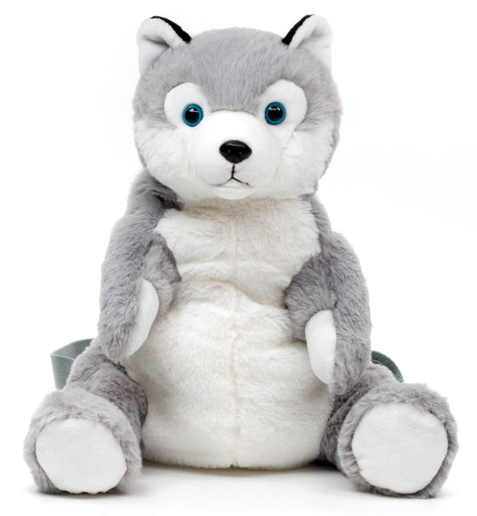 Sac à dos en peluche (Husky) - 35 cm (hauteur) Uni Toys