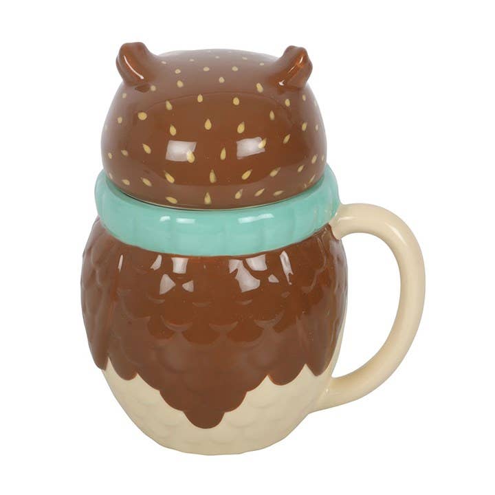 Mug avec couvercle Oliver le hibou