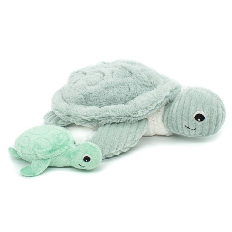 Peluche tortue Sauvenou maman et son bébé menthe – Les Ptipotos – vue 3