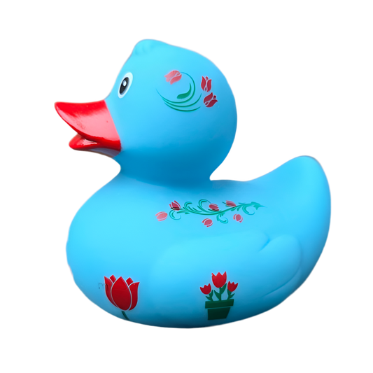 Canard Hollande Tulipes - Bleu