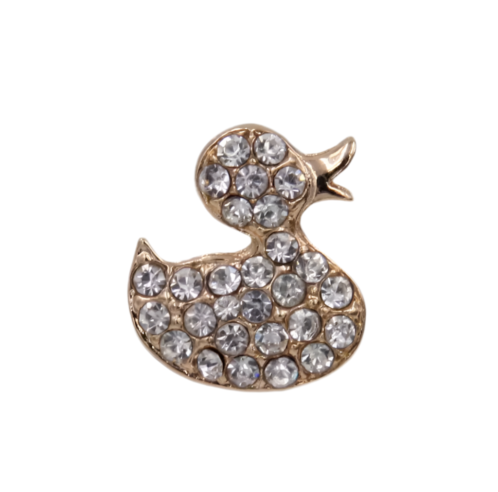Alfinete de pato com strass