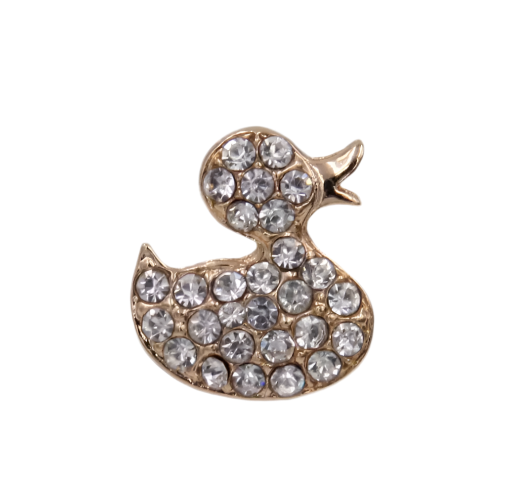 Alfinete de pato com strass