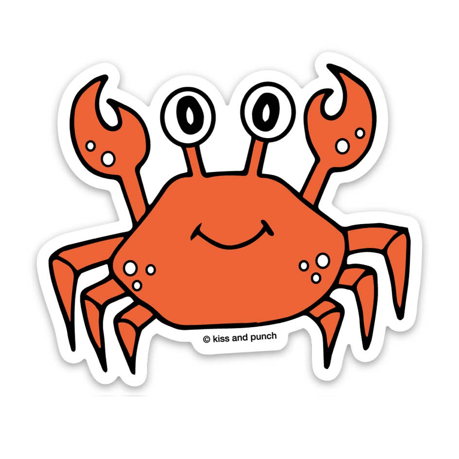 Sticker Crabe Cute Kiss and Punch CoinCaillerie