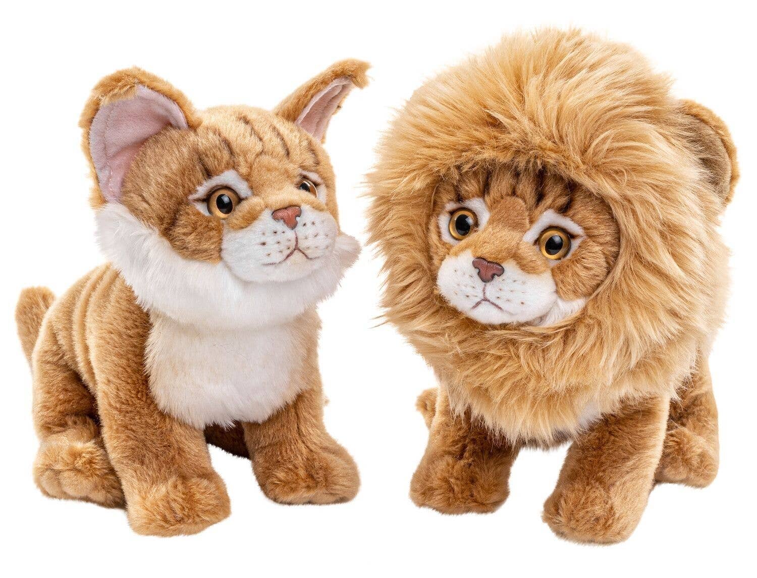 Peluche chat Maine coon avec crinière de lion amovible Uni Toys