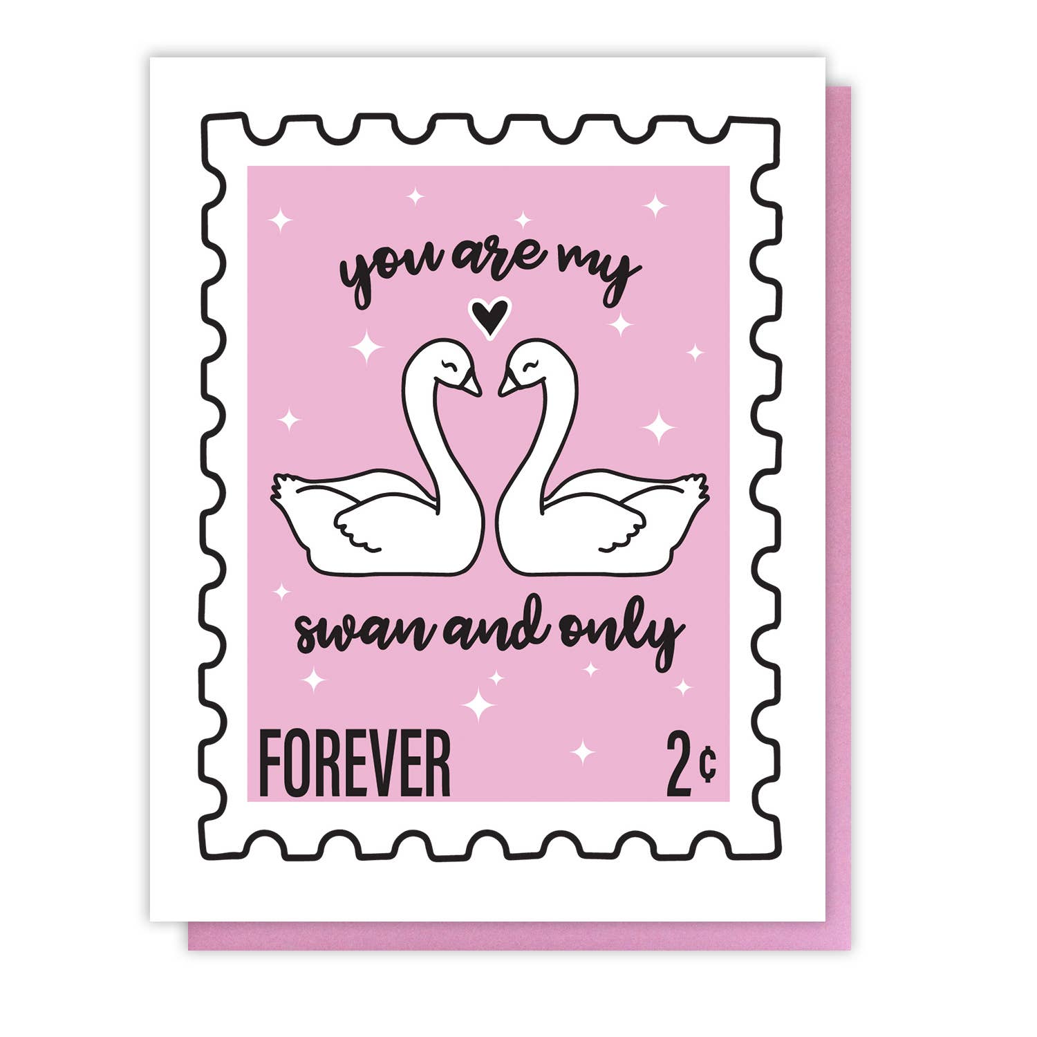 Carte Cygnes Amoureux