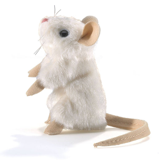 Marionnette à mano Mini ratón blancohe 2776/ mini-ratón blancohe Folkmanis realista