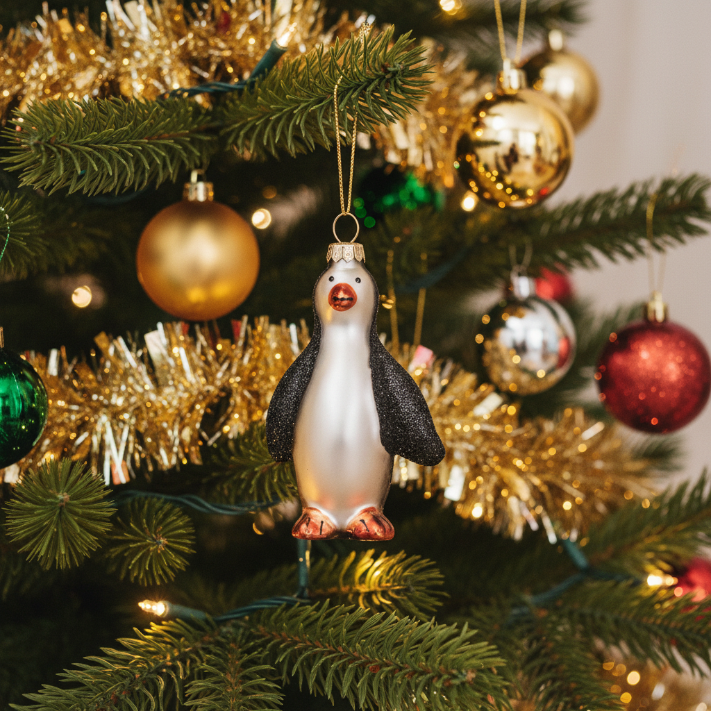 Pinguin-Weihnachtsball
