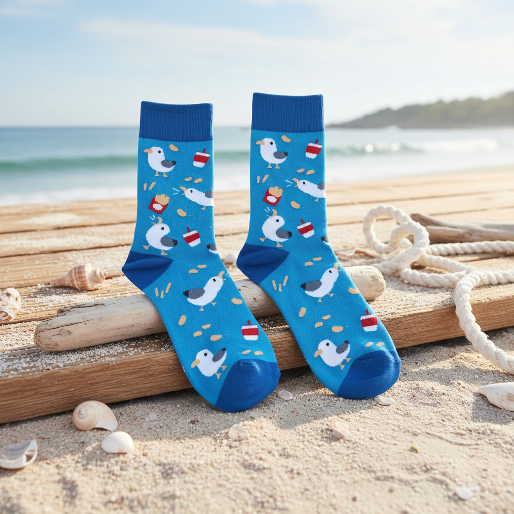 Chaussettes - Mouettes et snacks