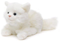 Chat couché (blanc) - 20 cm (longueur) - peluche Uni Toys