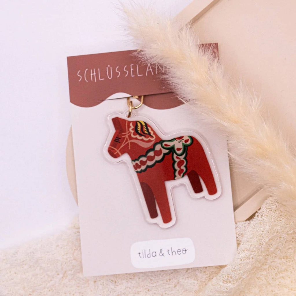 porte cles cheval de dalecarlie tilda theo 