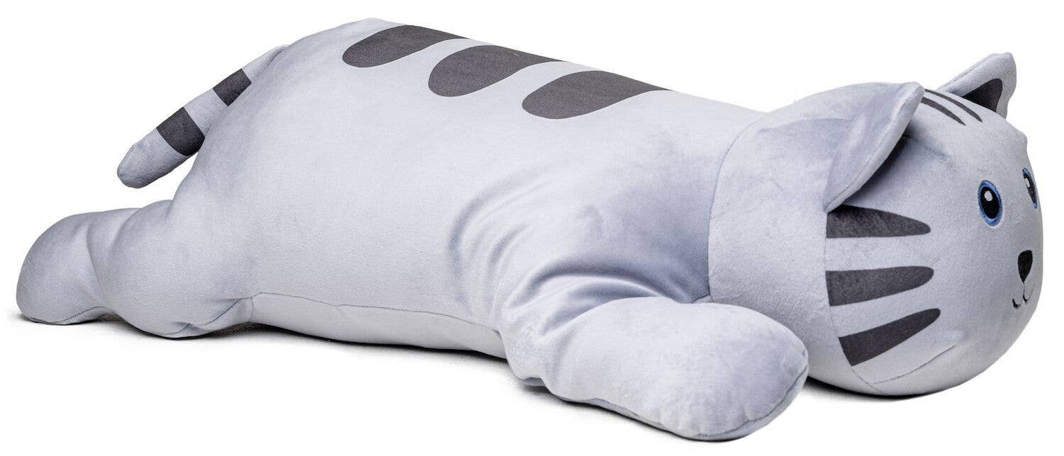 Coussin peluche chat gris ultra uni Uni Toys