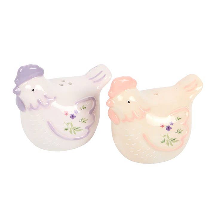 Sel et poivre Poules florales