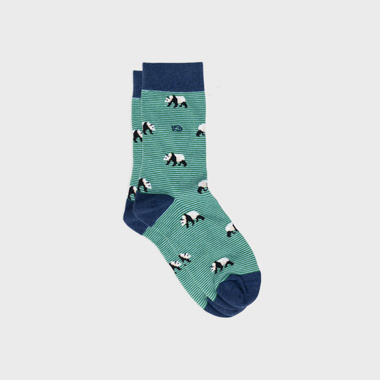 Chaussettes en coton peigné animaux - Panda