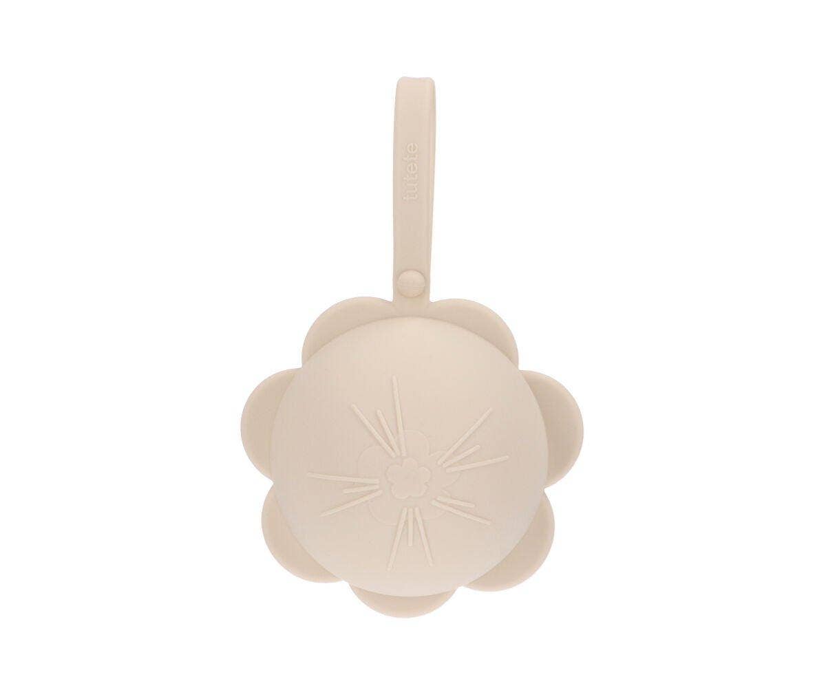 Porte-sucette en silicone Fleur ivoire - vue 4