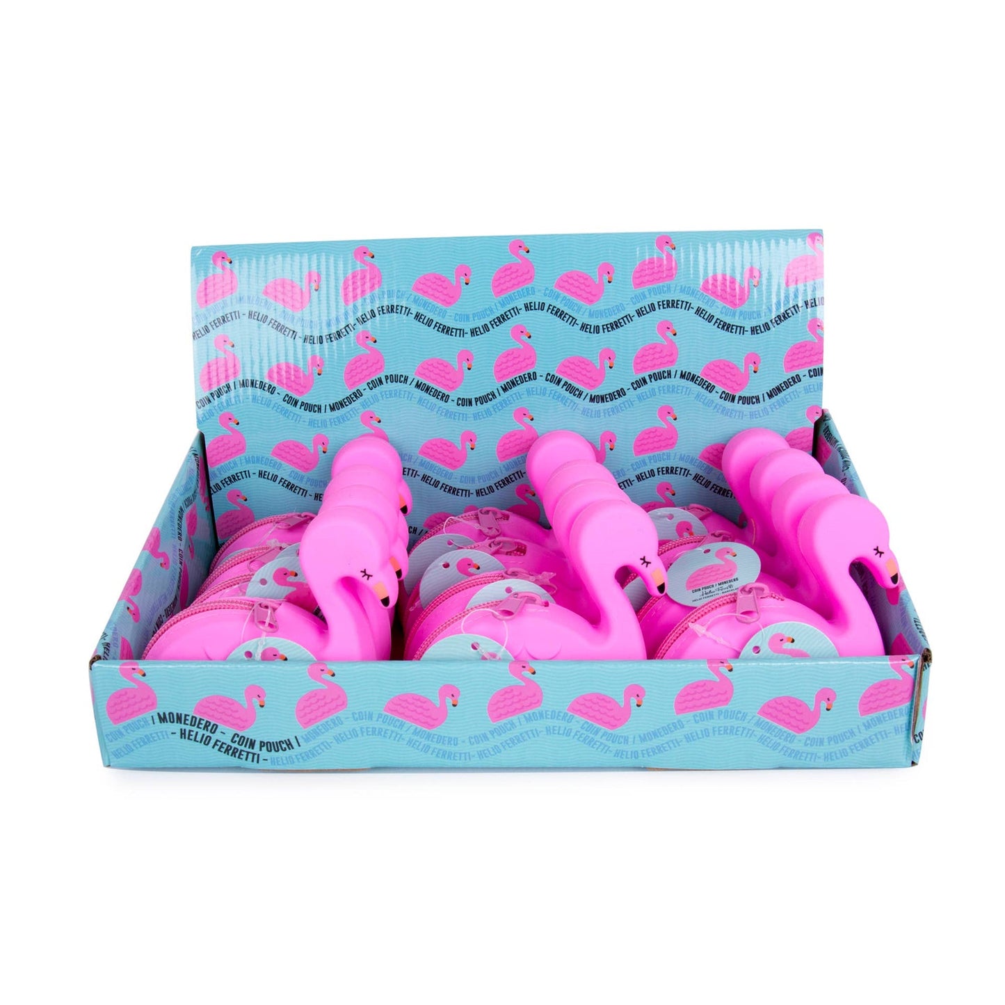 Porte-Monnaie Silicone Flamant Rose