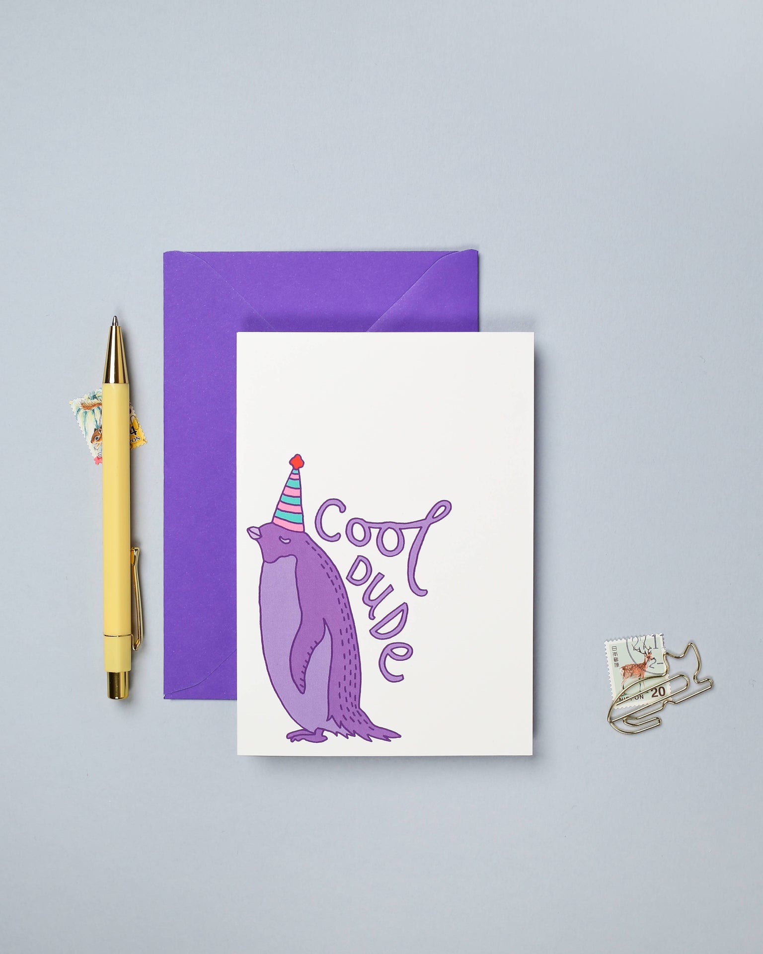"Cooler Typ" Pinguin Grußkarte