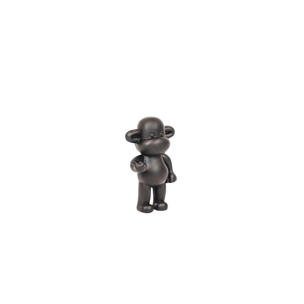Ornement - Figurine Singe Hang Loose 'La Légende' - Polyrésine - Noir - 20,5x13,5x35cm