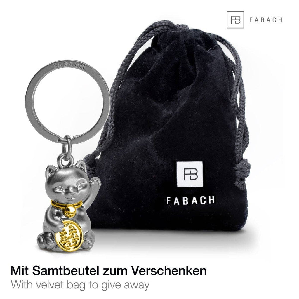 porte cles chat chanceux maneki neko fabach 