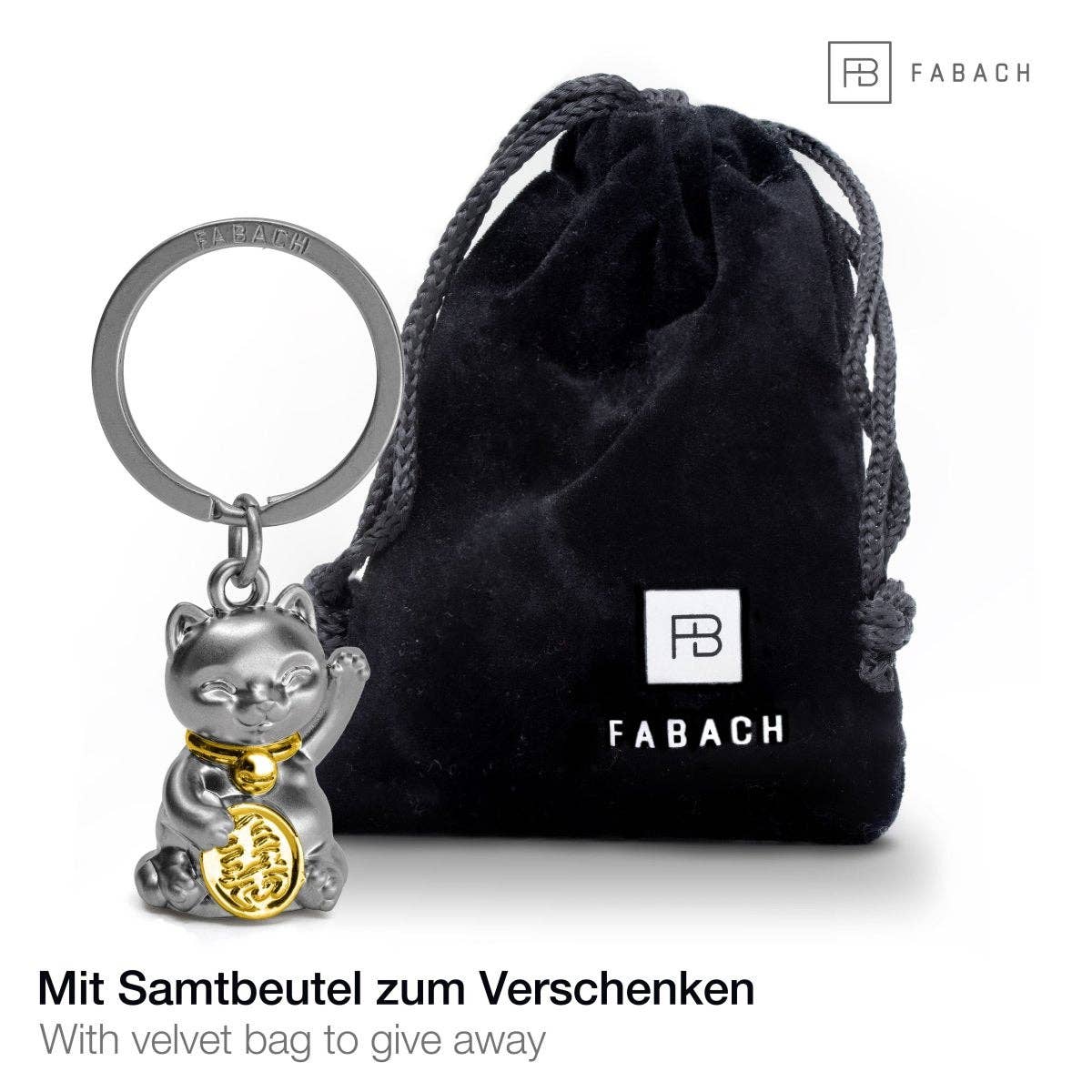 porte cles chat chanceux maneki neko fabach 