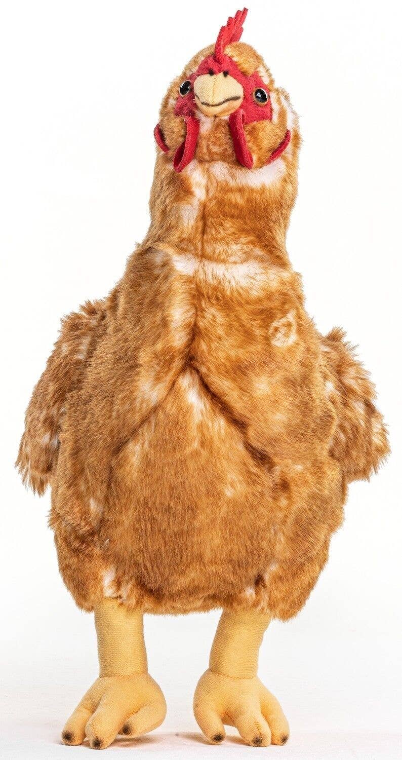 Peluche poule brune avec œuf Uni Toys