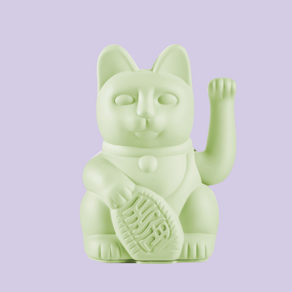 Chat Chanceux Vert Clair