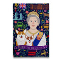 Torchon "Born to Be Queen" avec Corgis – vue principale