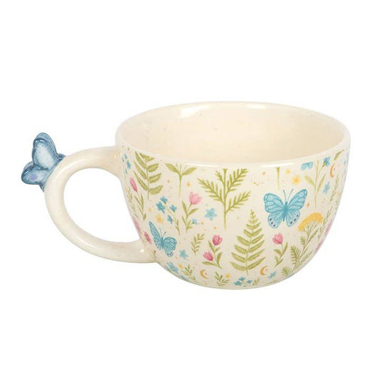 Mug à motif floral Luna Bloom avec papillon