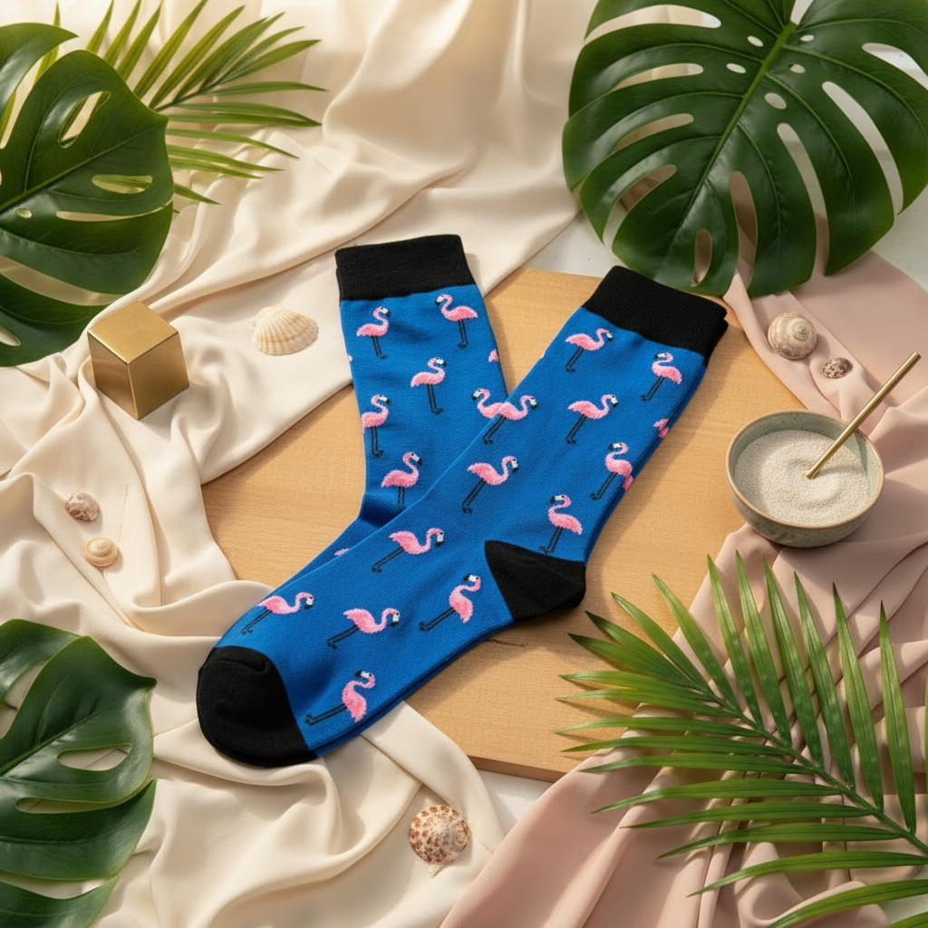 Chaussettes Flamant Rose