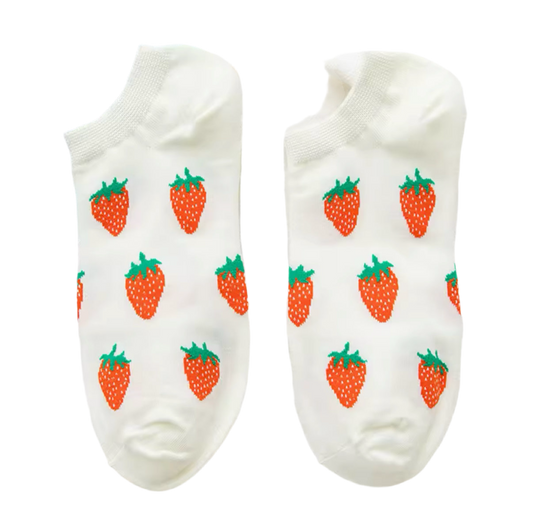 chaussettes courtes fraises