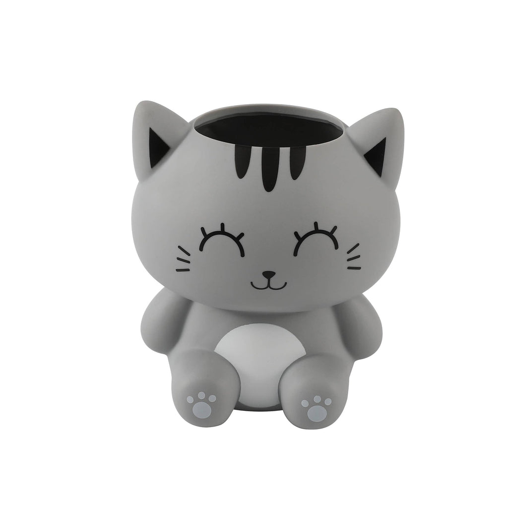 Porte-stylo 3D Chat Gris