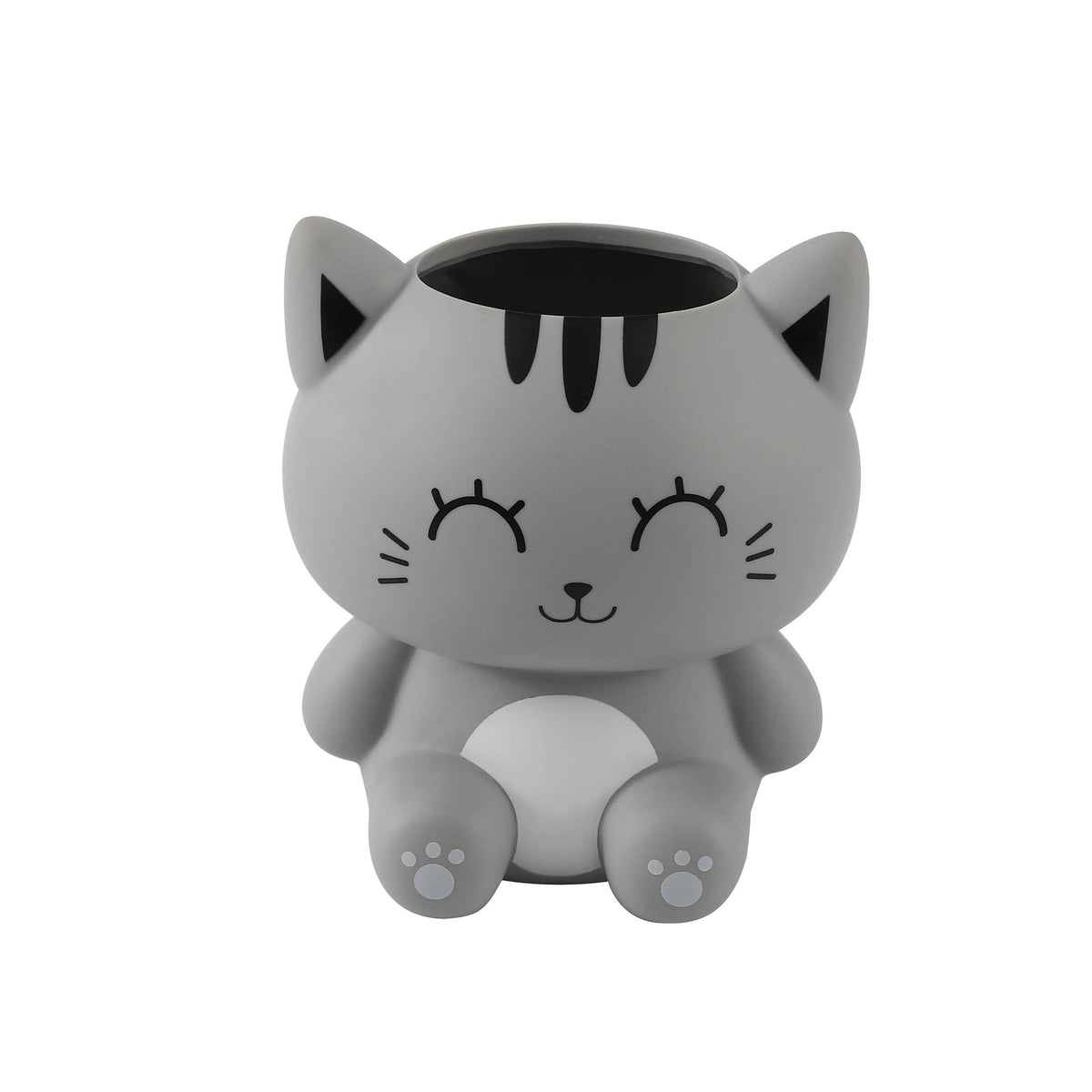Porte-stylo 3D Chat Gris
