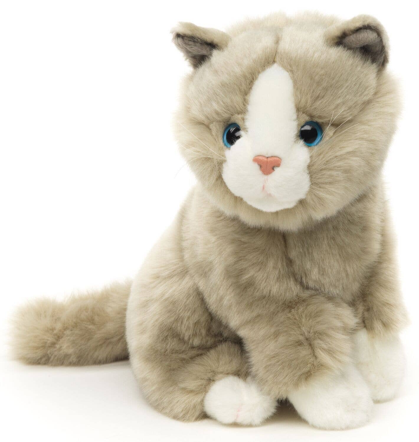 Peluche chat gris assis Uni Toys