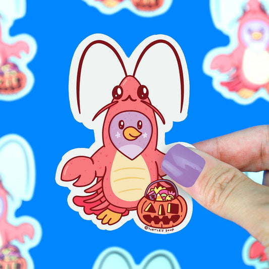 Αυτοκόλλητο με αποκριάτικη στολή Penguin in Lobster