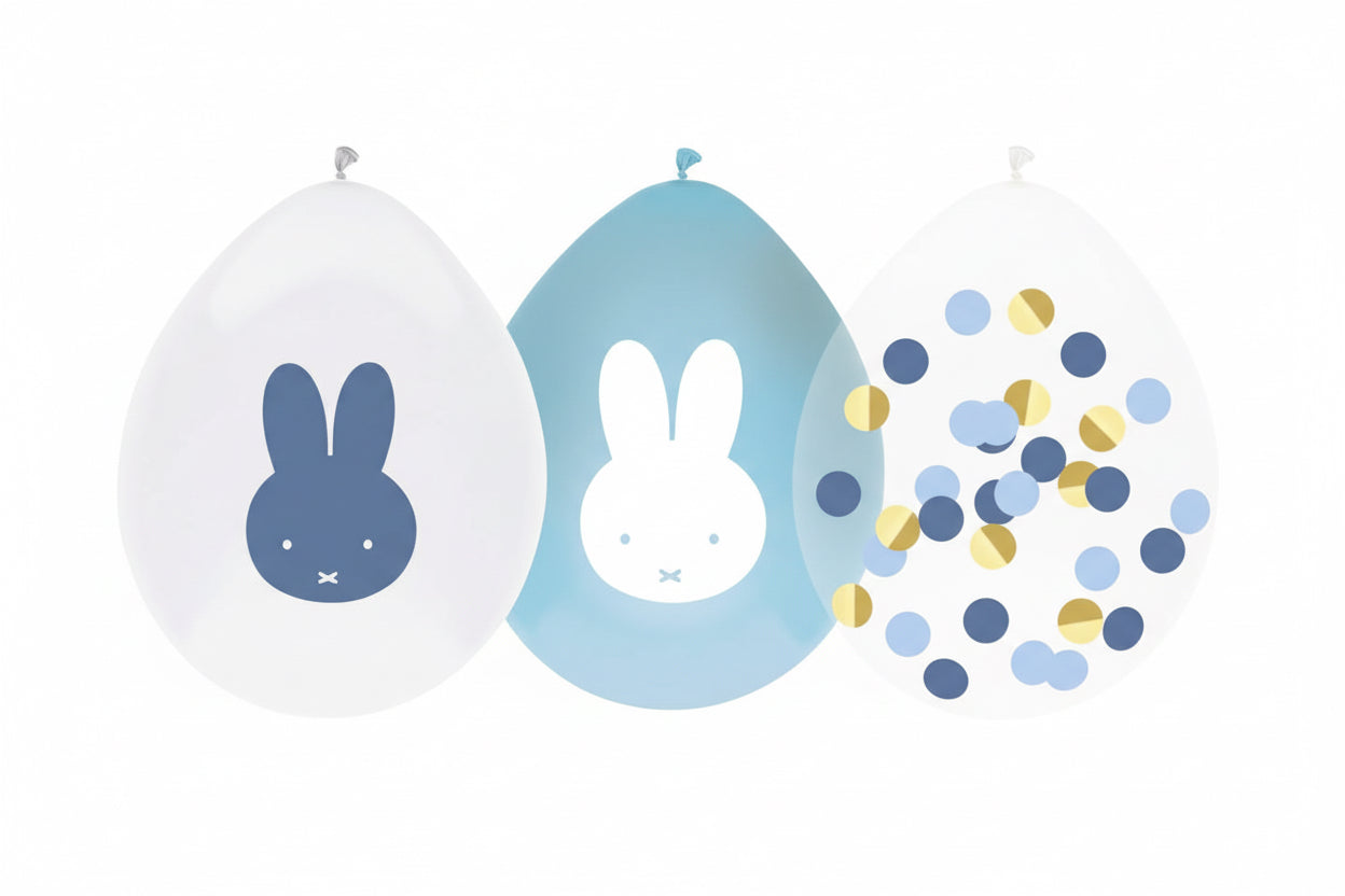 Ballons assortis Lapin Miffy - Bleu