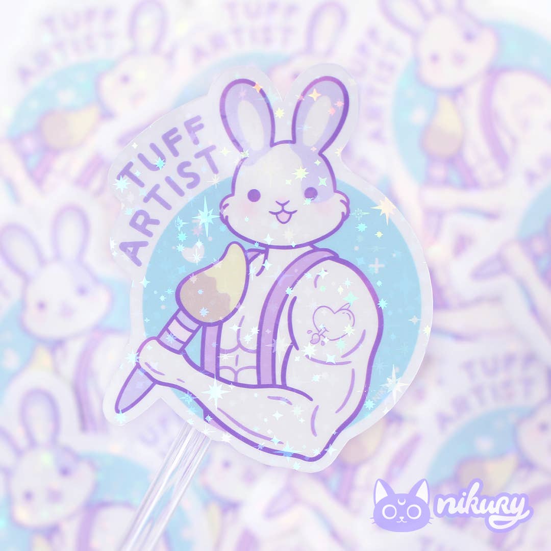 autocollants lapin artiste peintre tuff artist nikury SQ1132034 83071820