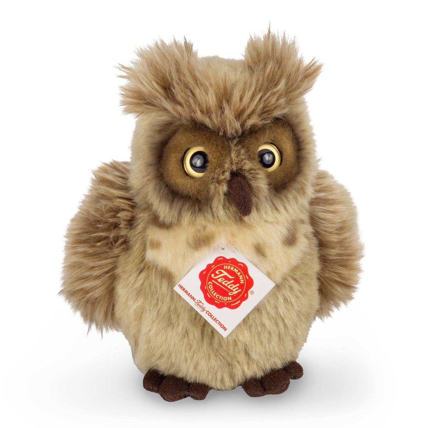 Peluche Chouette grise-brune