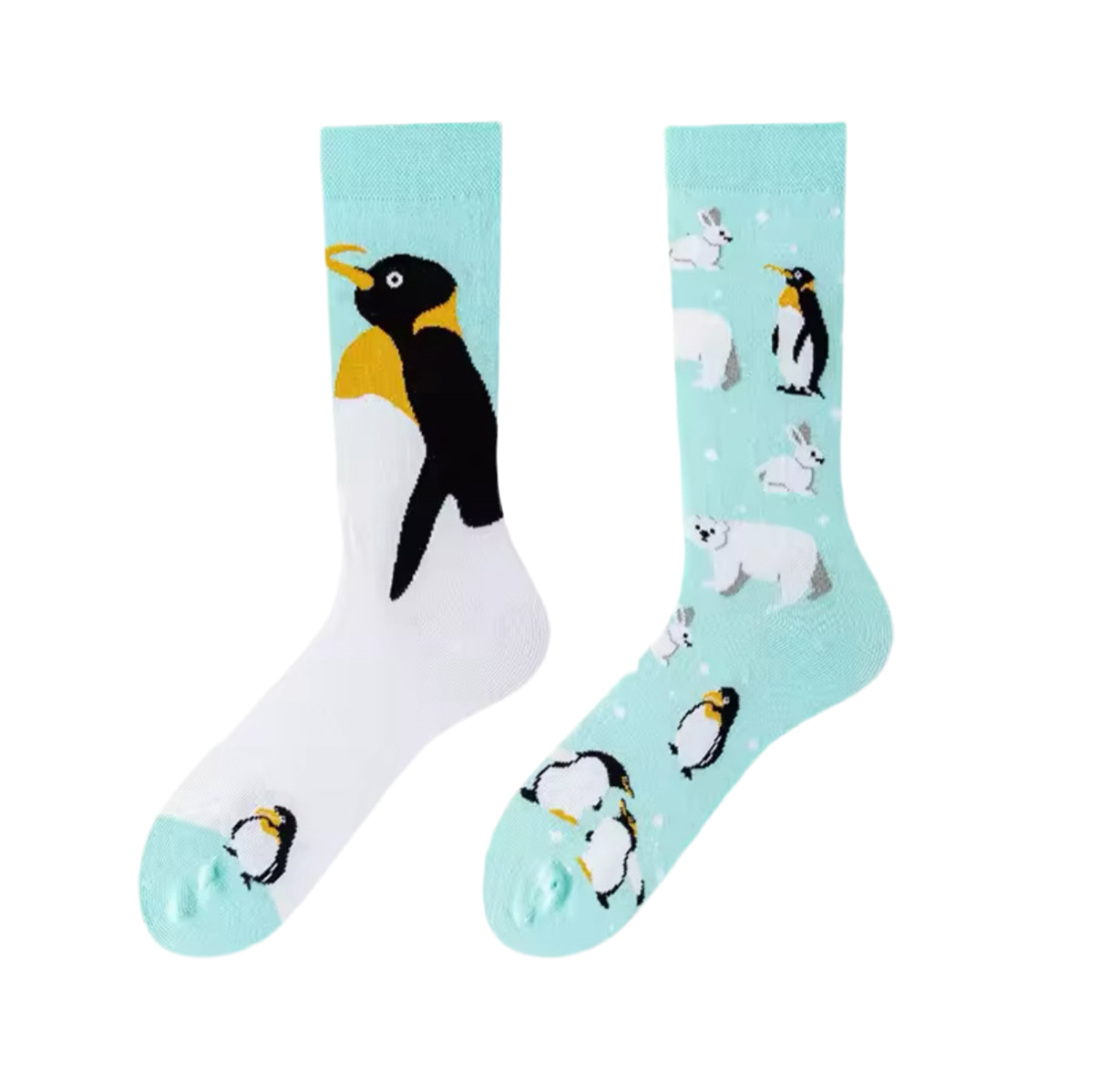 Polar Animal Mismatched Socks