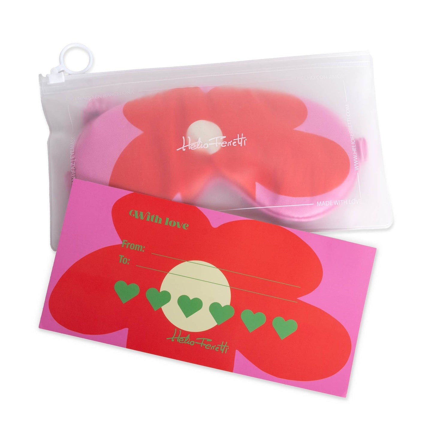 Masque pour les Yeux Macro Fleur Rose Helio Ferretti Vue 3