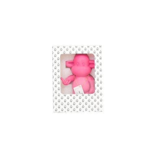 Ornement - Figurine Singe Hang Loose 'La Légende' - Rose - 11x7x19cm